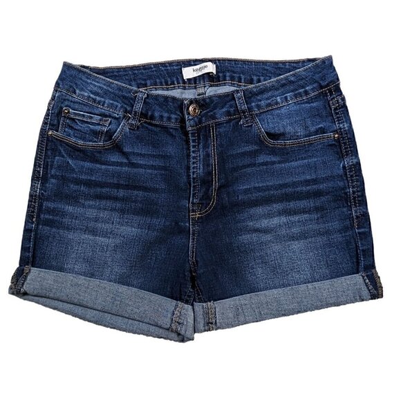 Kensie Denim Cuffed Shorts Size 6 - Picture 1 of 5